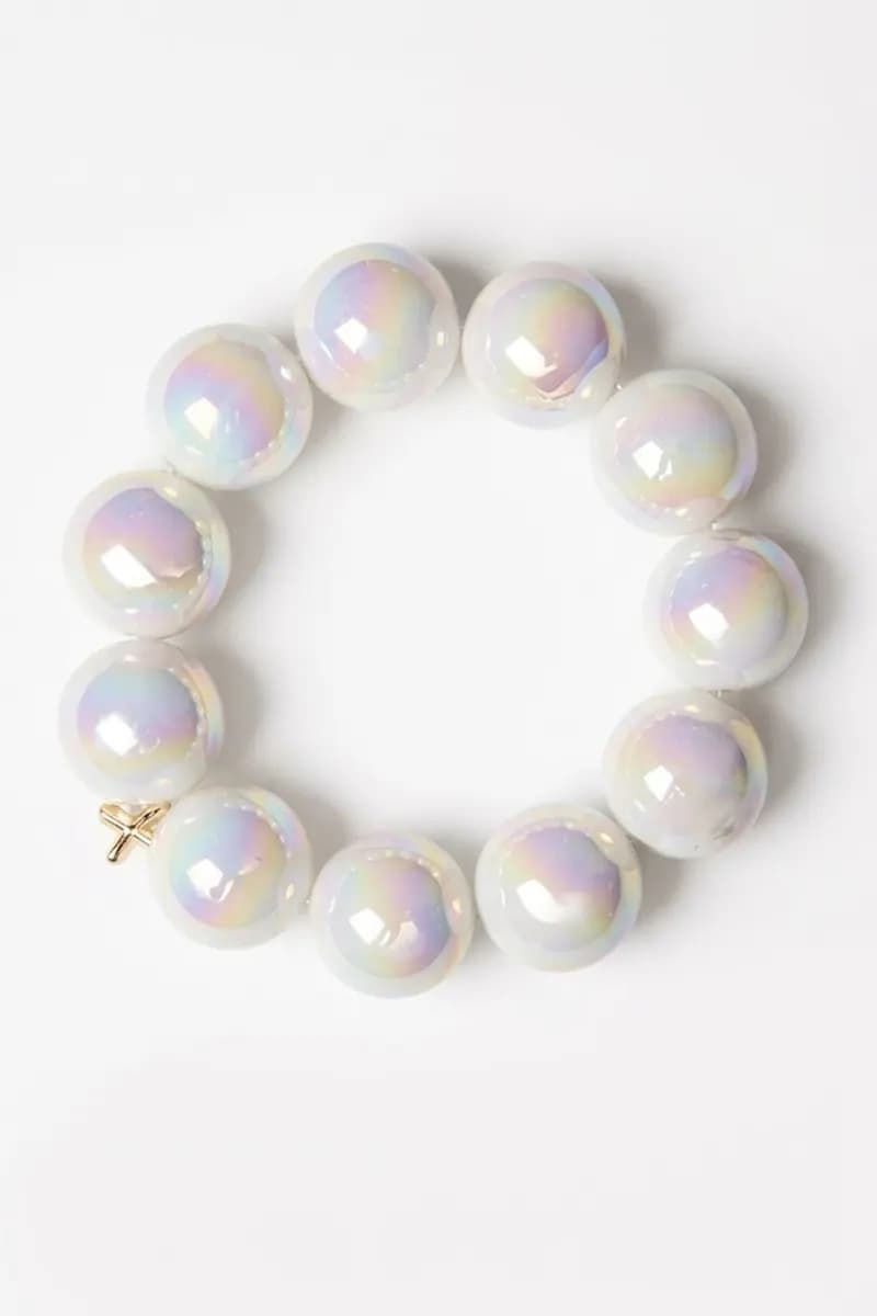 Bracciale elastico con sfere perlate | MYA ACCESSORIES - 2
