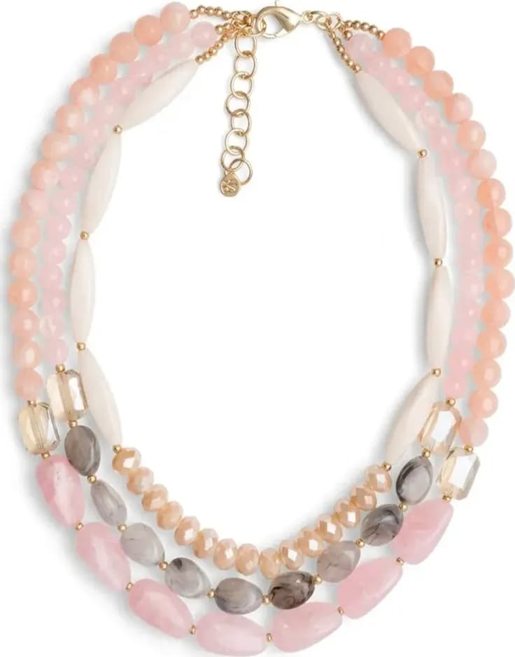 Collana a tre fili con pietre in acrilico | MYA ACCESSORIES - 2
