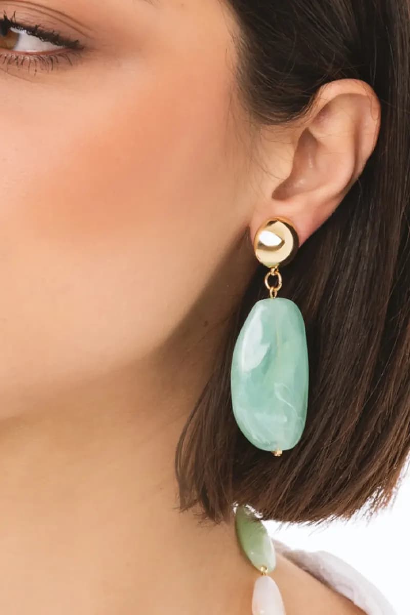 Orecchini pendenti con pietre in acrilico | MYA ACCESSORIES - 3