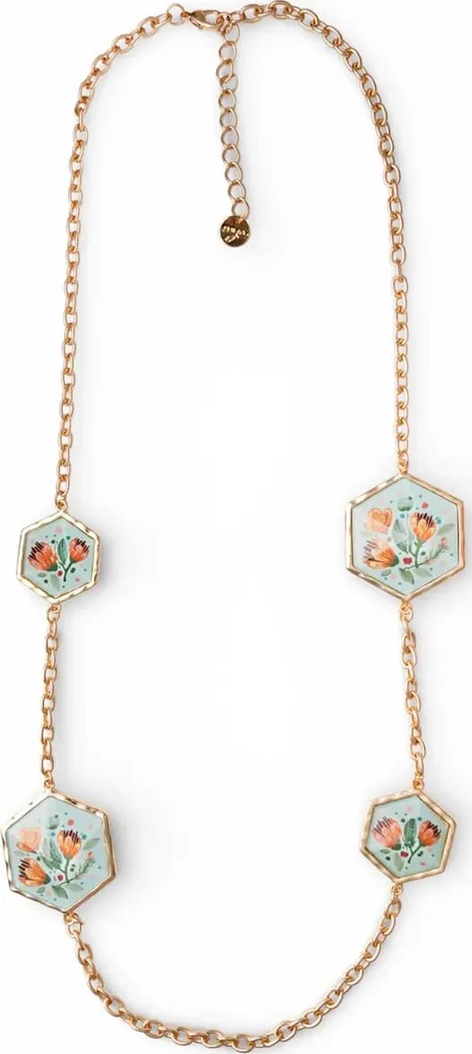Collana lunga catena con inserti in resina | MYA ACCESSORIES - 3