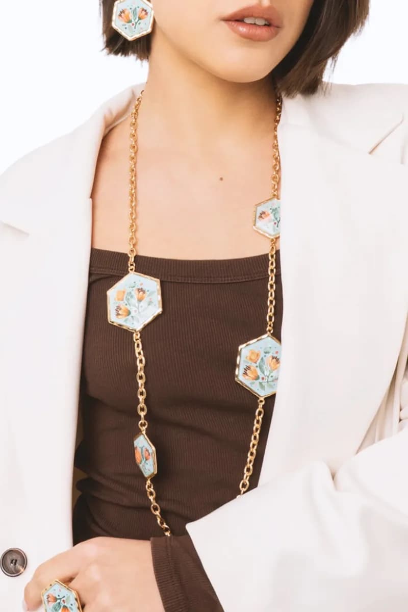 Collana lunga catena con inserti in resina | MYA ACCESSORIES - 4