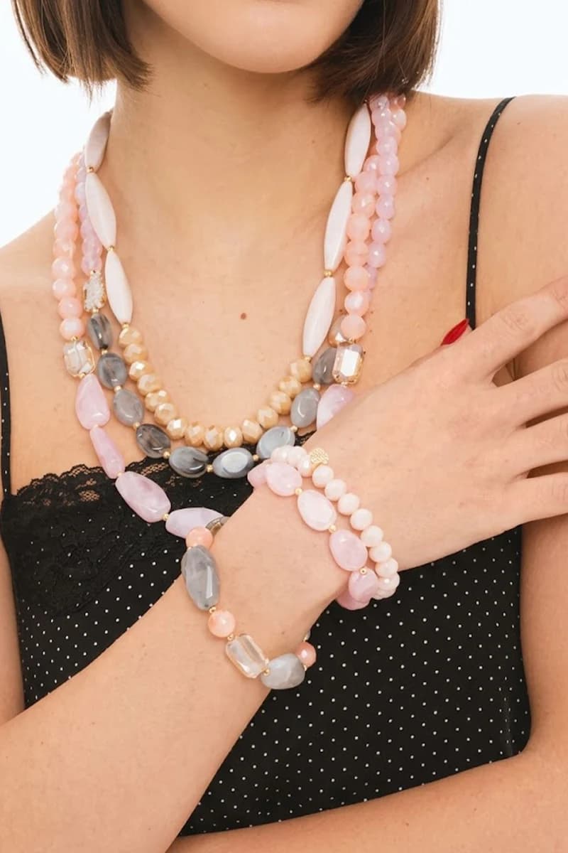 Bracciale elastico con pietre in acrilico | MYA ACCESSORIES - 3