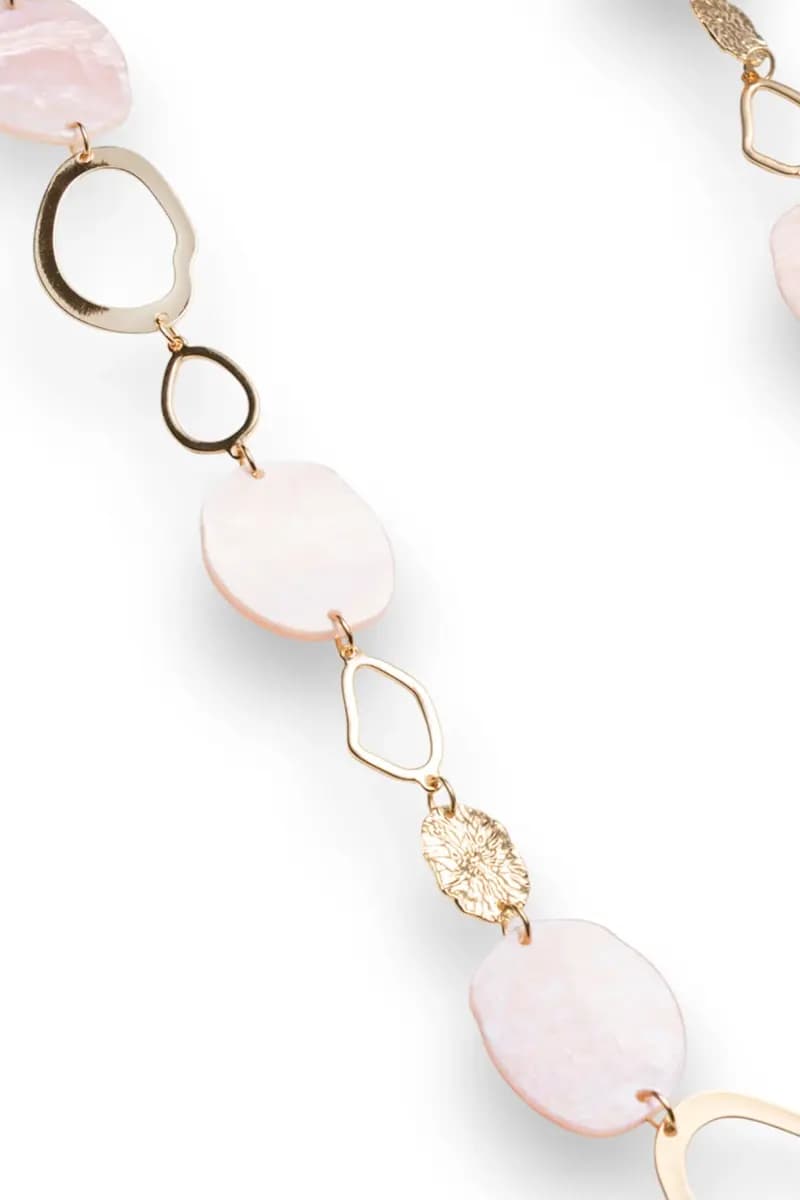 Collana lunga catena con pietre ovali | MYA ACCESSORIES - 2