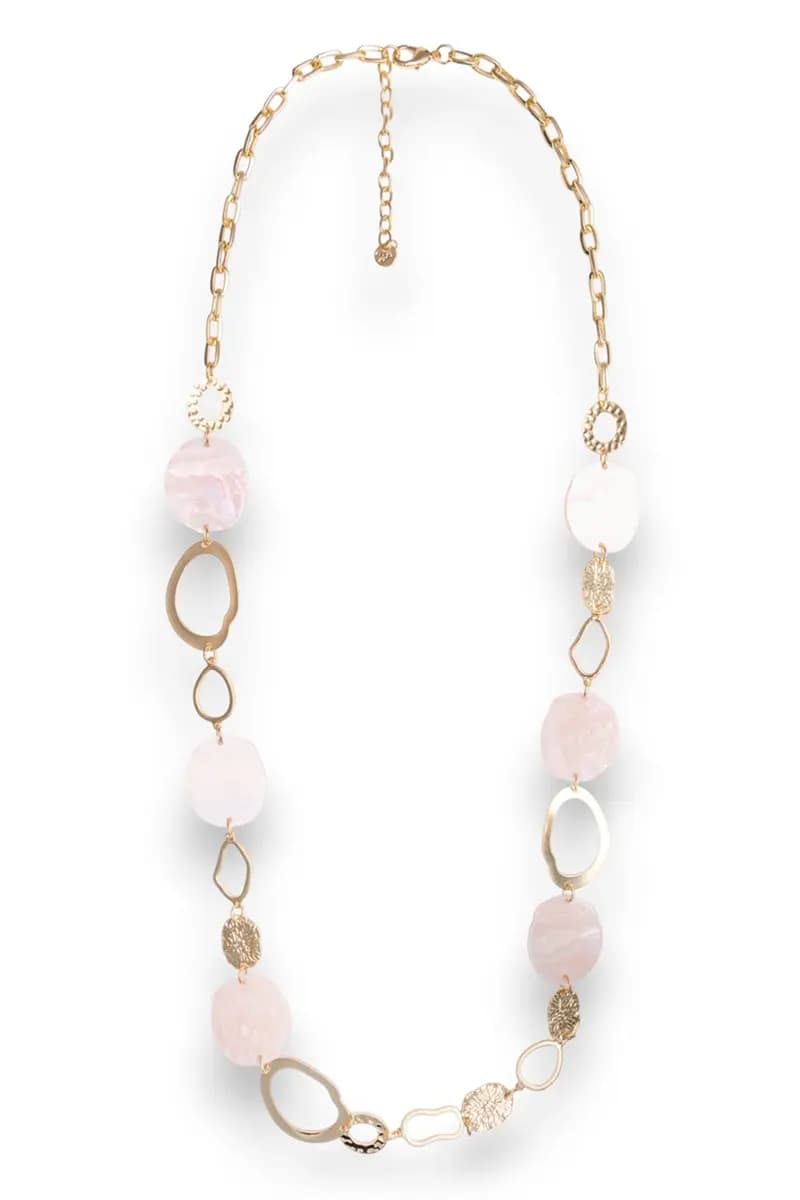 Collana lunga catena con pietre ovali | MYA ACCESSORIES - 3