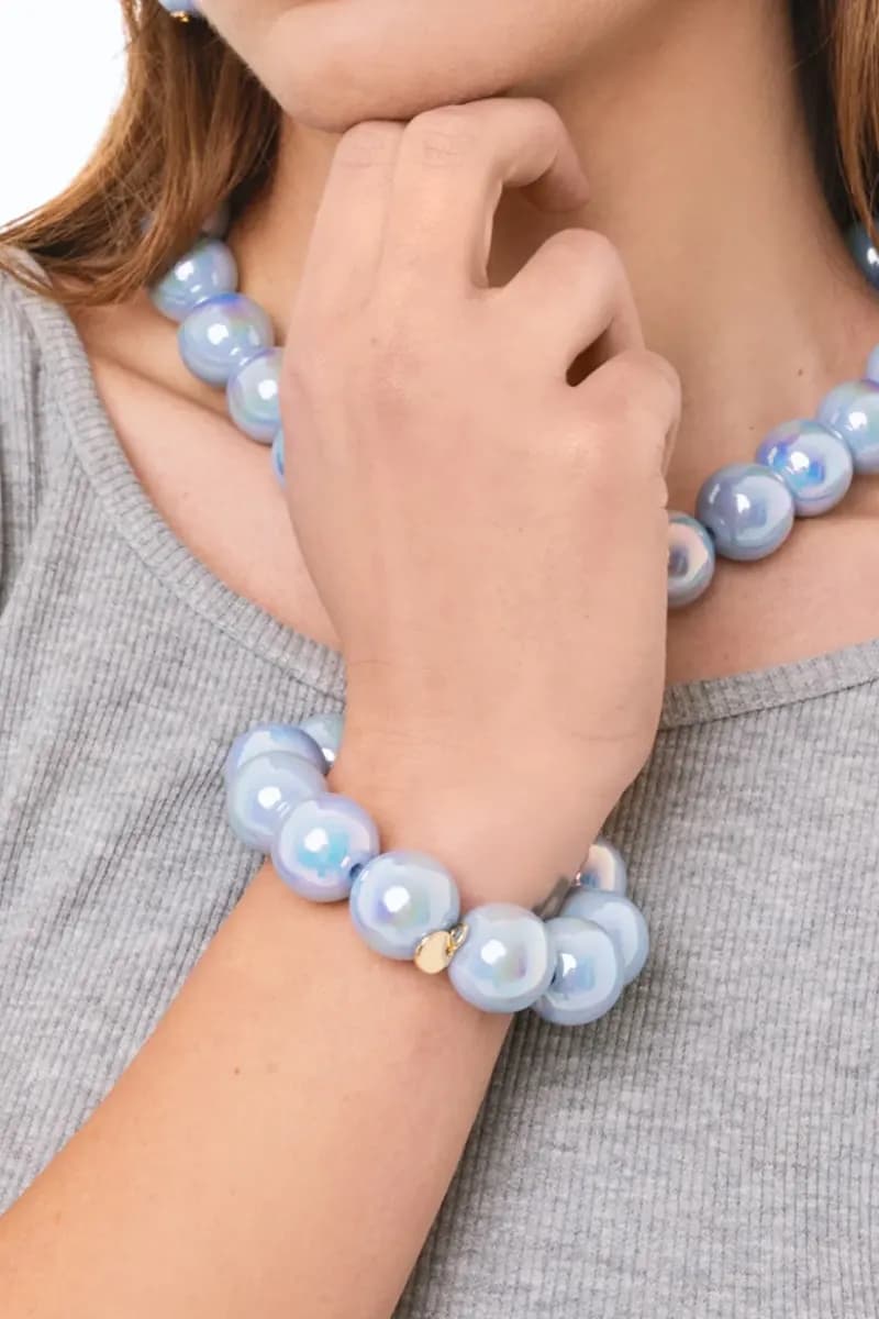 Bracciale elastico con sfere perlate | MYA ACCESSORIES - 4