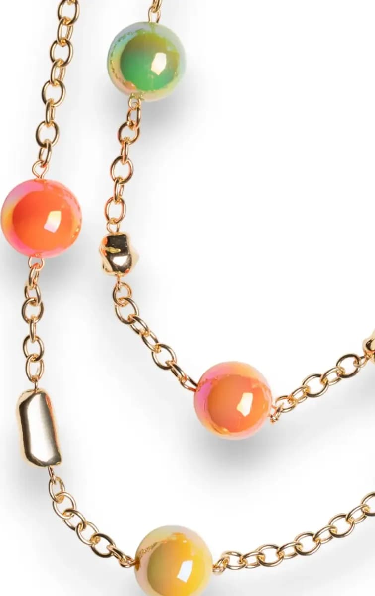 Collana lunga catena con sfere perlate | MYA ACCESSORIES - 2