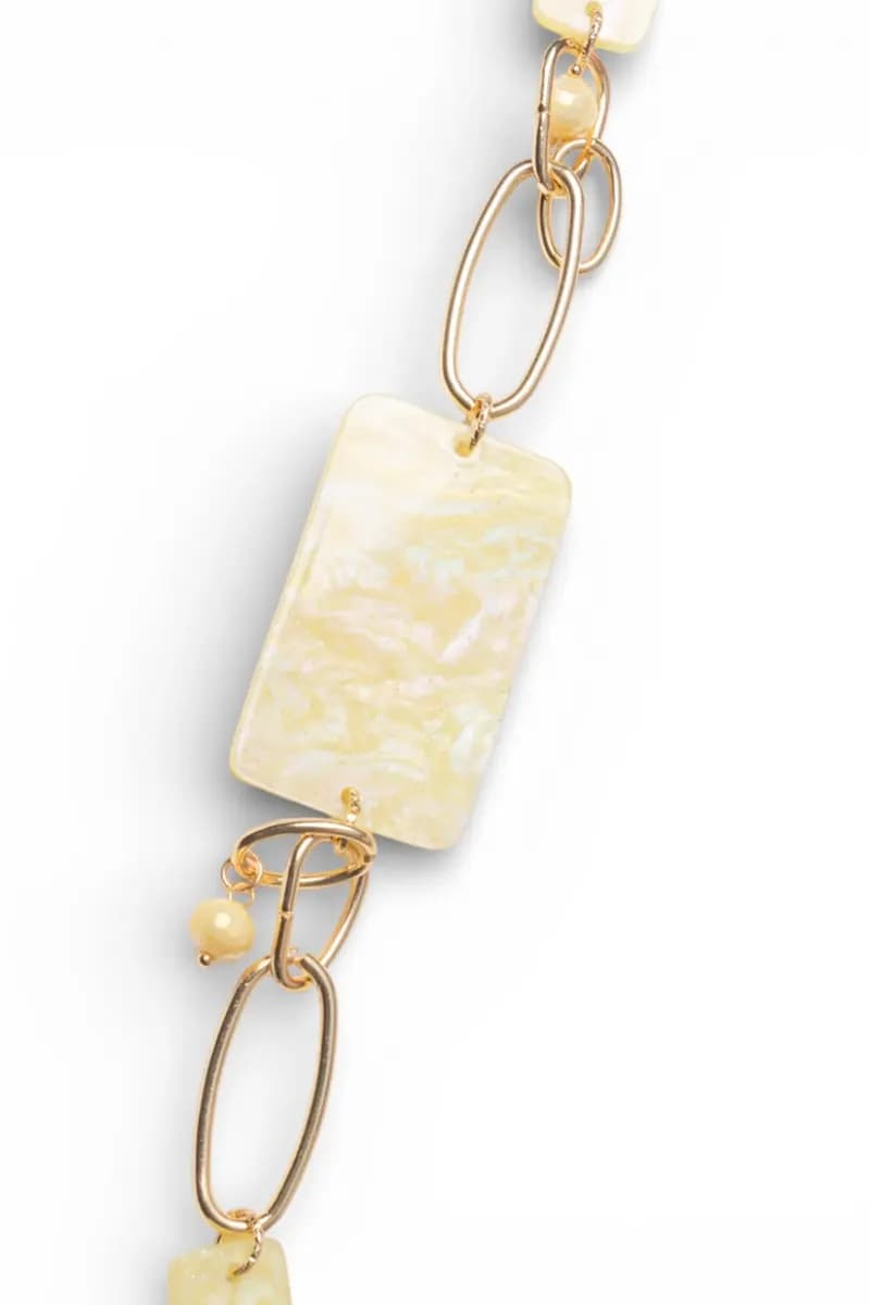 Collana lunga catena con pietre rettangolari | MYA ACCESSORIES - 2