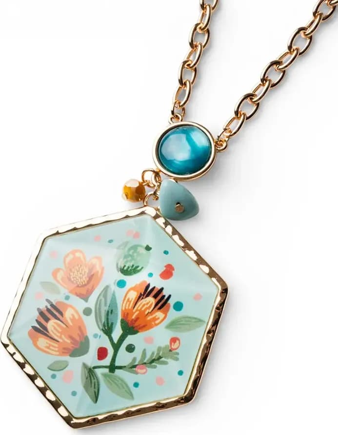 Collana lunga catena con pendente in resina | MYA ACCESSORIES - 2