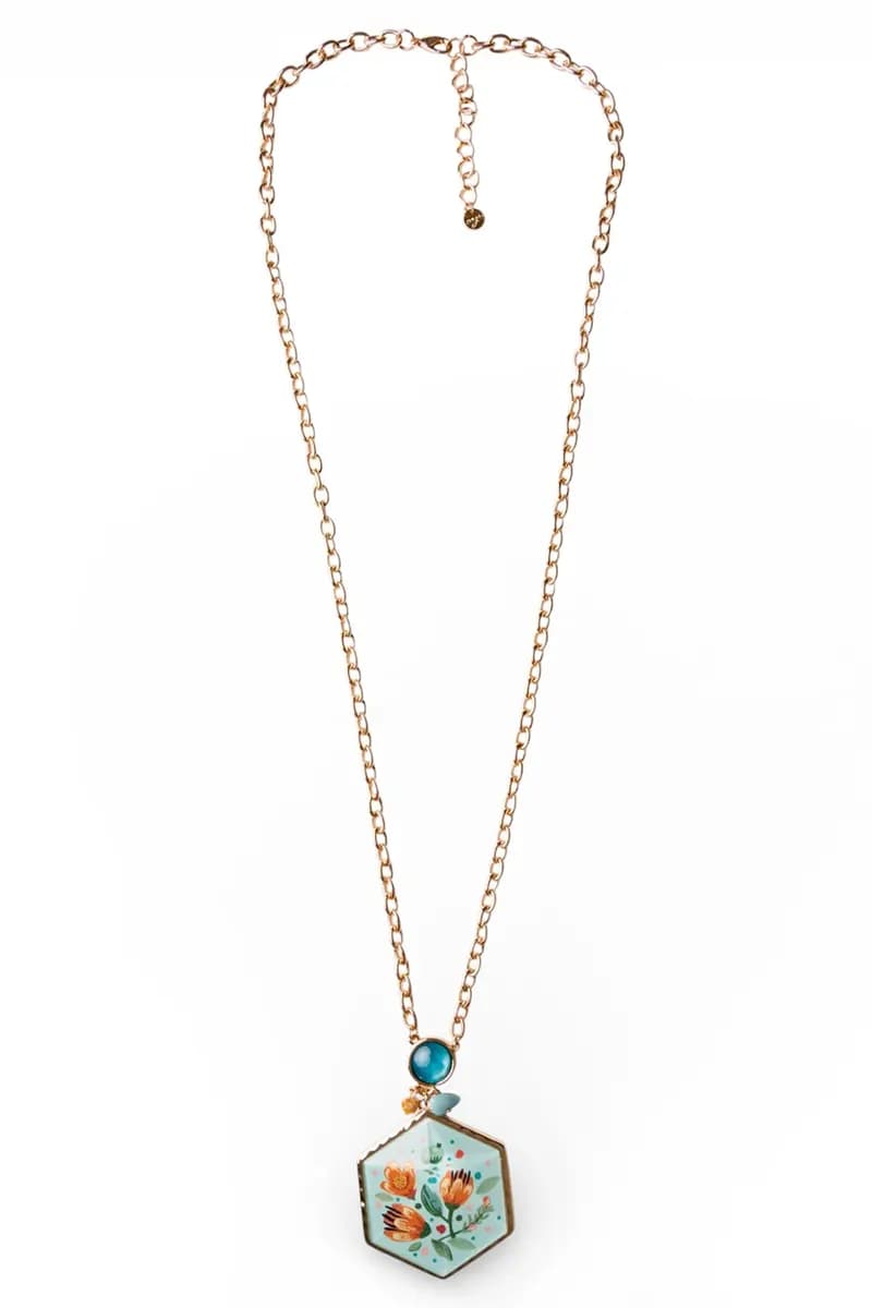 Collana lunga catena con pendente in resina | MYA ACCESSORIES - 3