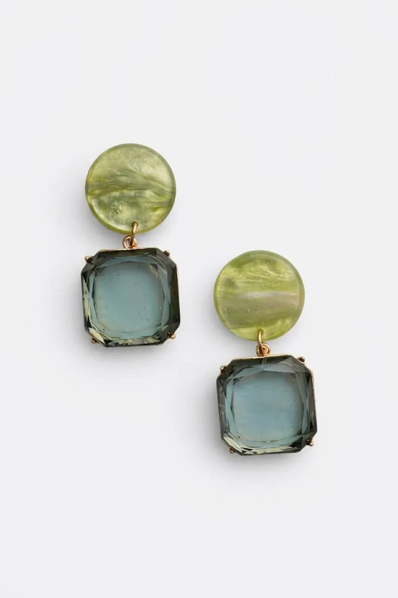 Orecchini pendenti con pietre in acrilico | MYA ACCESSORIES - 2