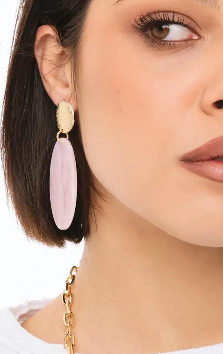 Orecchini pendenti con pietre ovali | MYA ACCESSORIES - 3