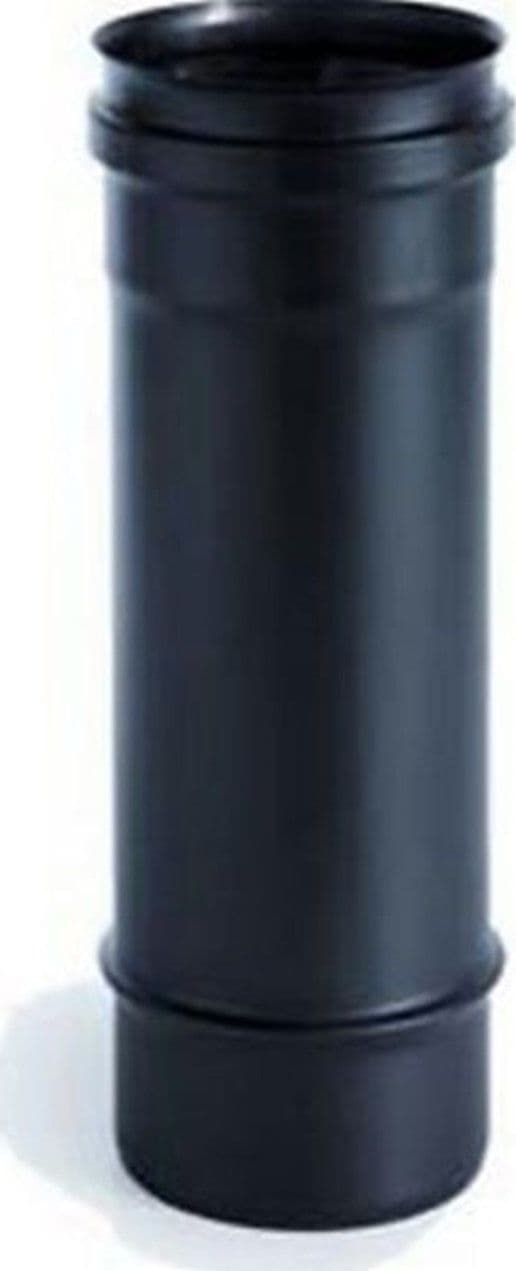 TUBO PER STUFA A PELLET DIAM CM 8 LUNGO CM 100 NERO OPACO PESANTE FER 96447 - 2