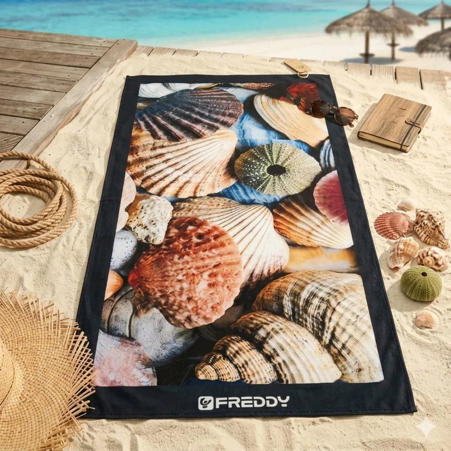 Telo Mare Freddy F300SEASHELLS Sunset 90x180 cm in Spugna di Cotone - 2