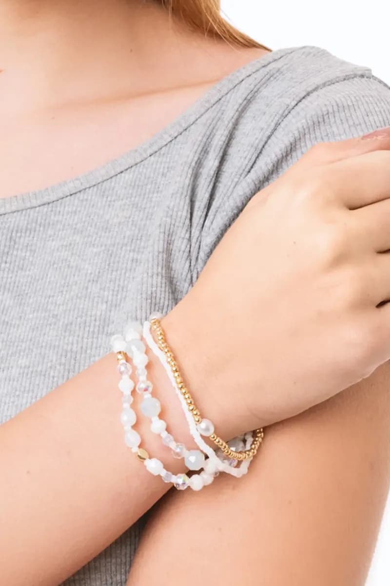 Bracciale elastico con pietre in vetro | MYA ACCESSORIES - 3