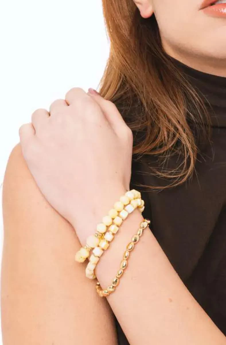 Bracciale elastico con pietre dure | MYA ACCESSORIES