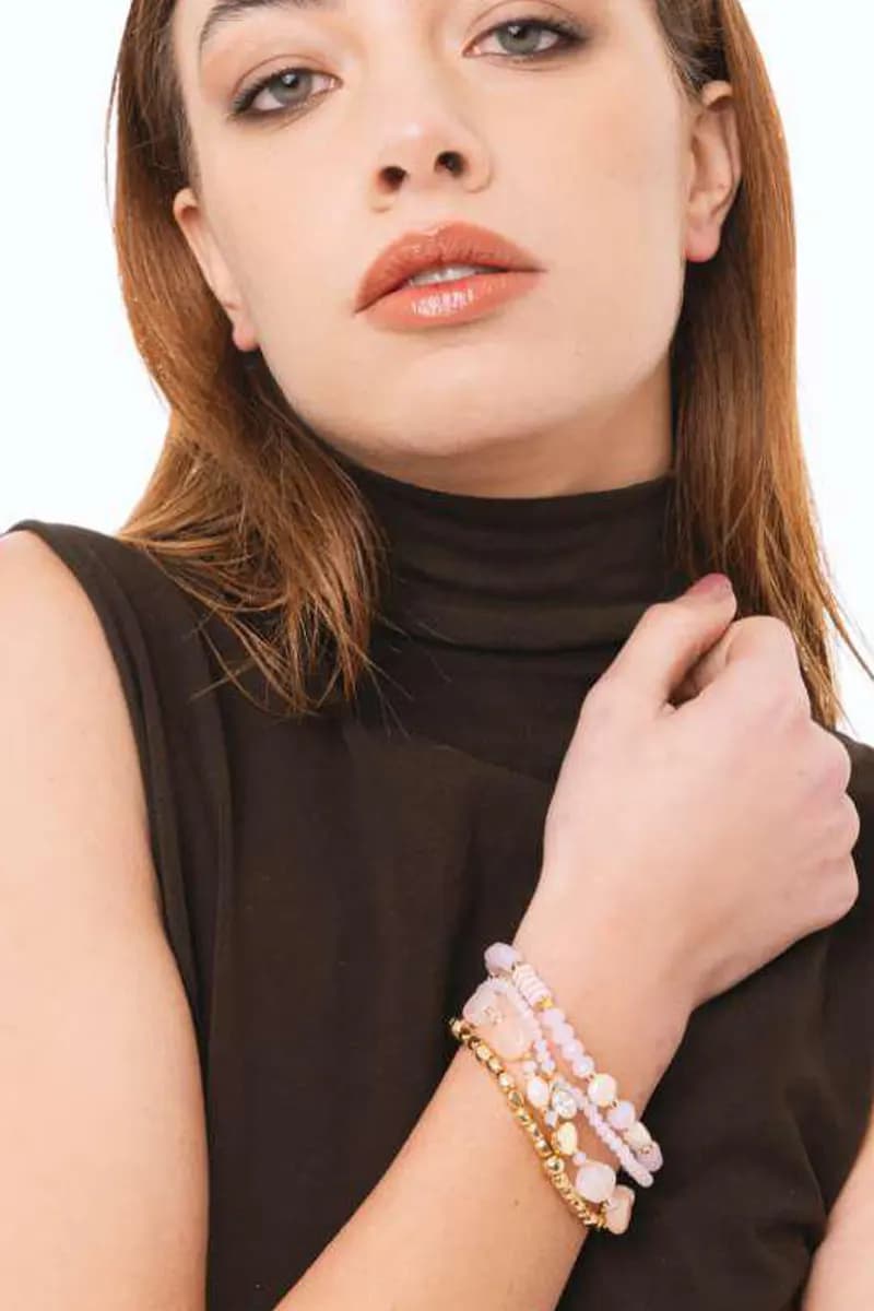 Bracciale elastico con pietre in vetro | MYA ACCESSORIES - 2
