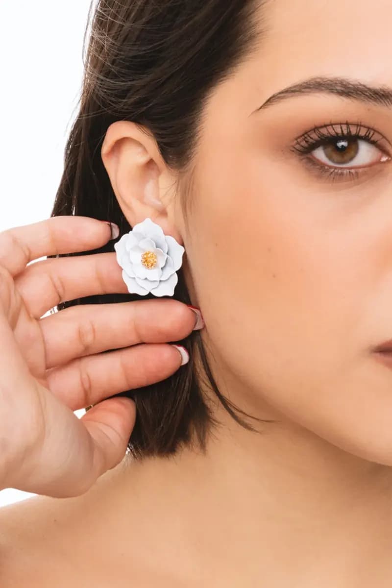 Orecchini a clip con fiore | MYA ACCESSORIES - 3