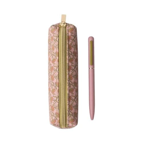 Set penna e astuccio - Rosa Vintage Floreale - 2