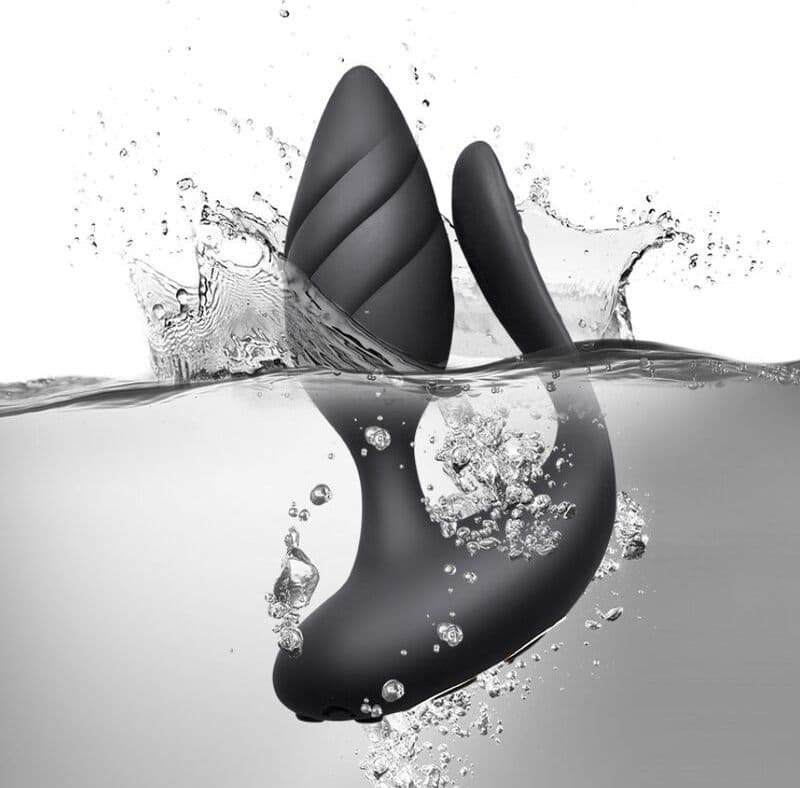 Cocktail plug anale potente con spina 10 X vibrazioni nero telecomando USB IPX7 in prodotto Erosdom - Palmi, commercioVirtuoso.it