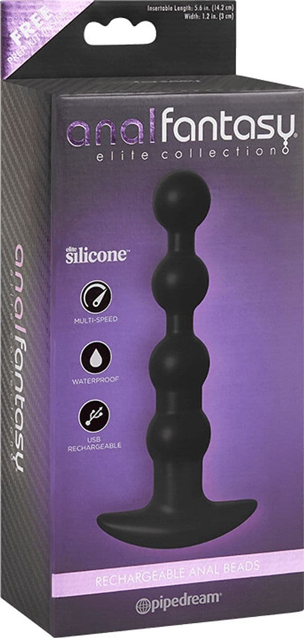 Sfere vibranti anali XL 17 cm nero USB 7 modalità concatenazione progressiva