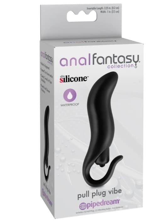 Plug Anale Vibrante Silicone Nero Waterproof Pipedream Pull Plug Vibe Compatto