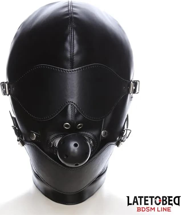 Latetobed Slave Hood – Maschera Sensoriale con Ball Gag Integrato BDSM