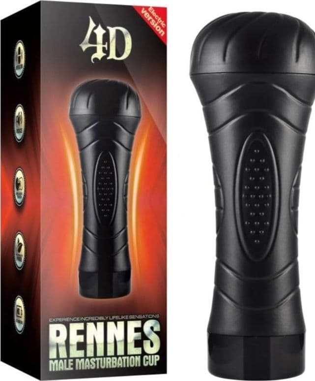 Masturbatore uomo Rennes 4D vagina vibrazioni real touch USB testurizzato stimolante suoni