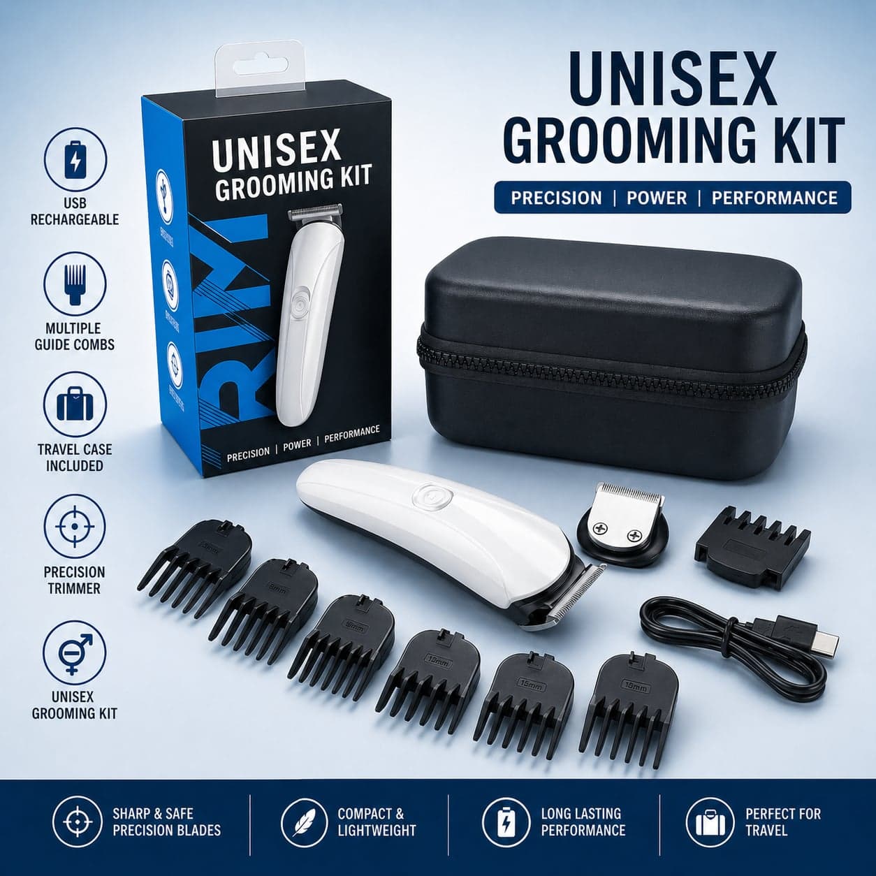 Bathmate trim unisex rasoio per peli pubici ergonomico ricaricabile senza acqua