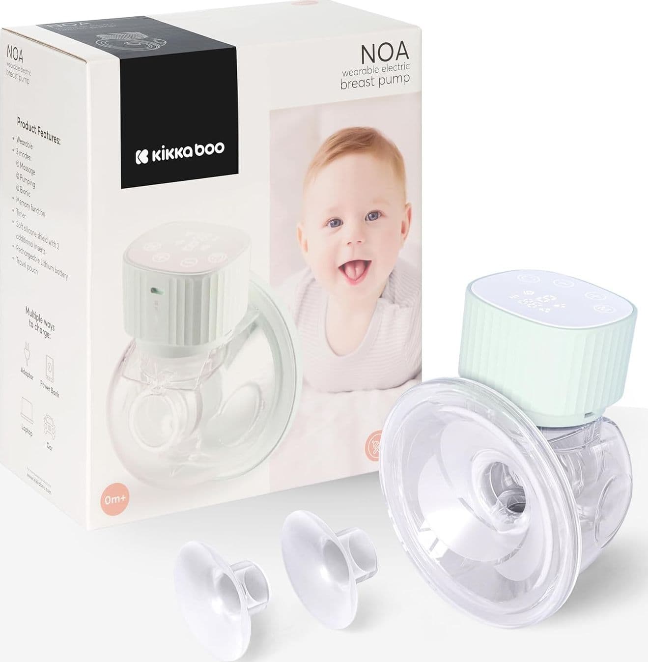 KikkaBoo - Tiralatte Elettrico Indossabile Portatile NOA - 6