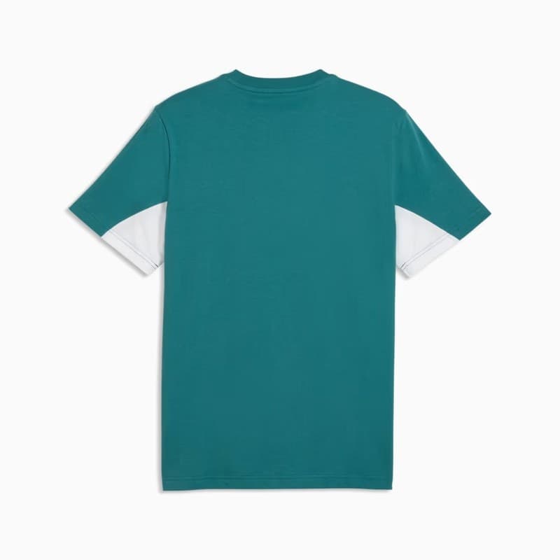 T-shirt Uomo PUMA Essentials Block Girocollo Maniche Corte Vestibilità Regolare Emerald Ice - 2