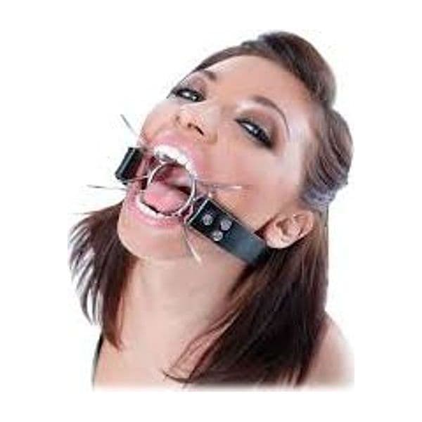 Bavaglio Anello Metallico Open Mouth Hole Fetish Fantasy Spider Gag O Ring Metal