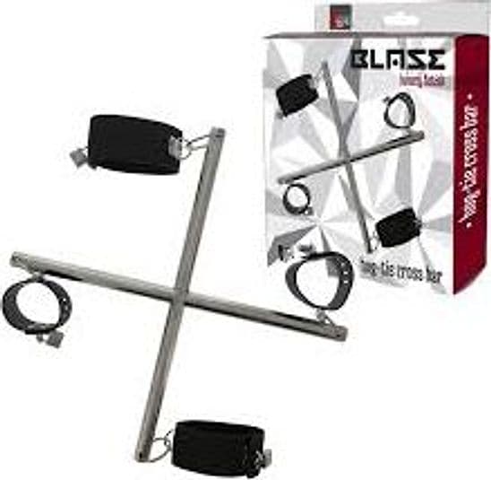 Barra a croce bondage Blaze manette e cavigliere Luxury metallo circa 43 cm BDSM