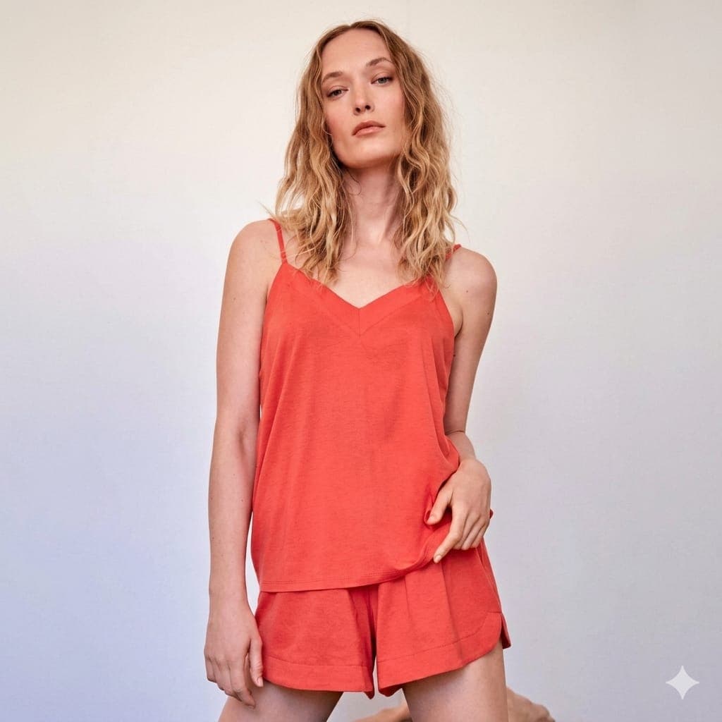 Pigiama Donna Gisela 2/20377S Set Top e Shorts in Modal e Cotone - 5