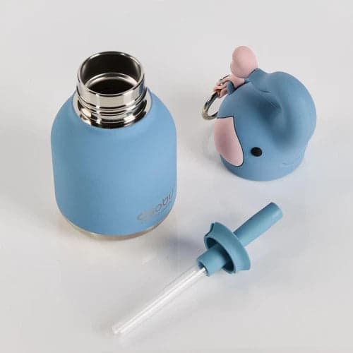 Mini Bestie Elefante- Borraccia termica da 200 ml con cannuccia - 4