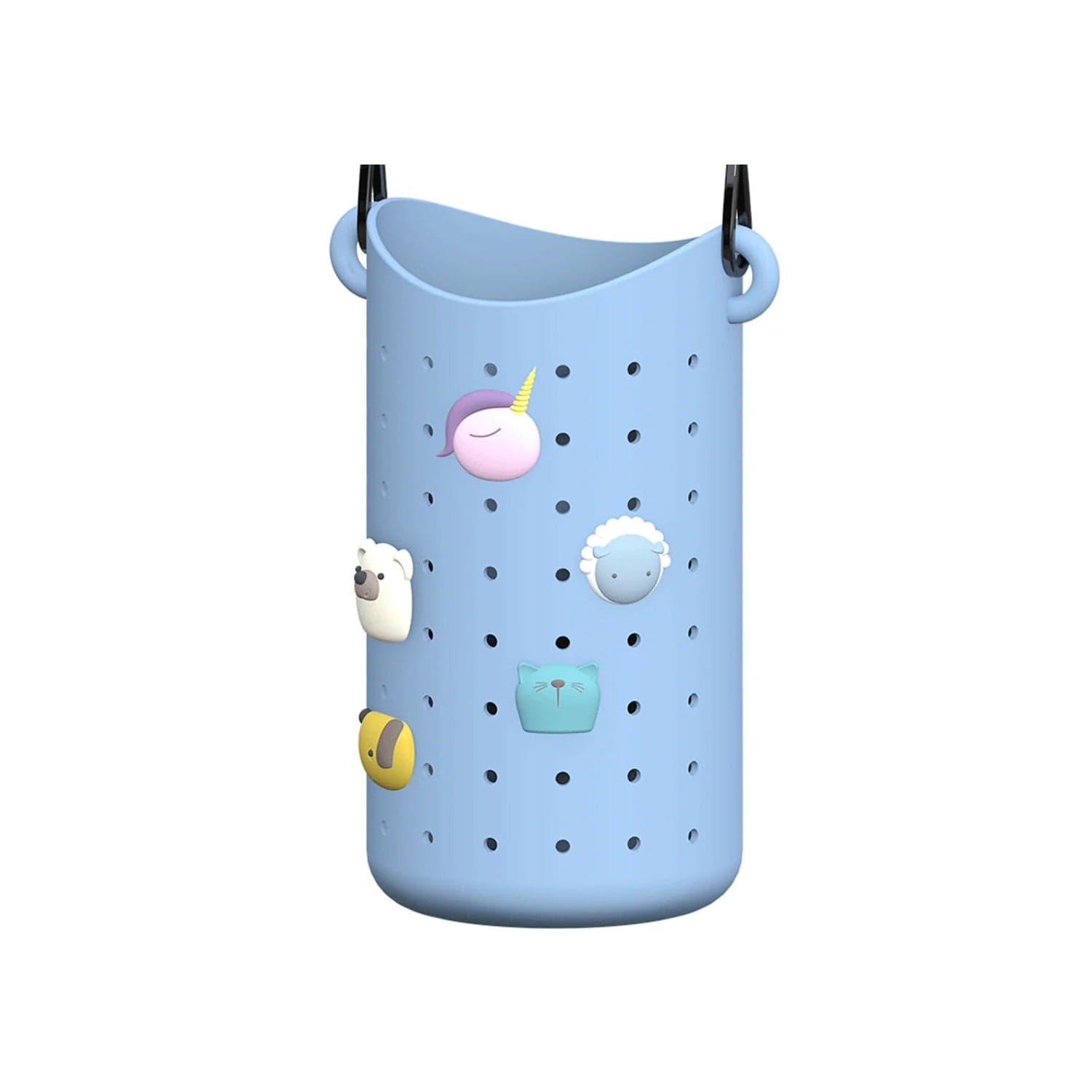 Porta Borraccia in Silicone con Charms Intercambiabili - Blu - 2