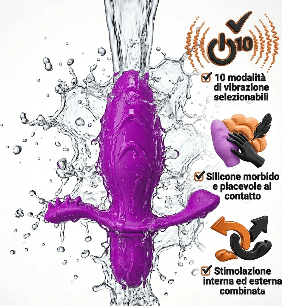 Plug Anale vibrante Fitch viola con punte stimolatore 10 funzioni silicone viola in prodotto Erosdom - Palmi, commercioVirtuoso.it
