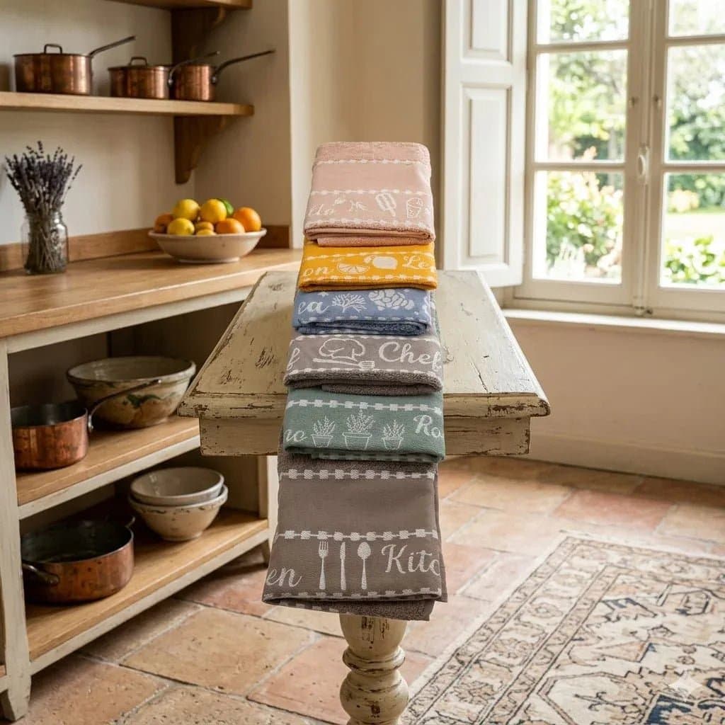 Set 6 Strofinacci da Cucina Jacquard Che Bontà in Spugna Assortiti - 3