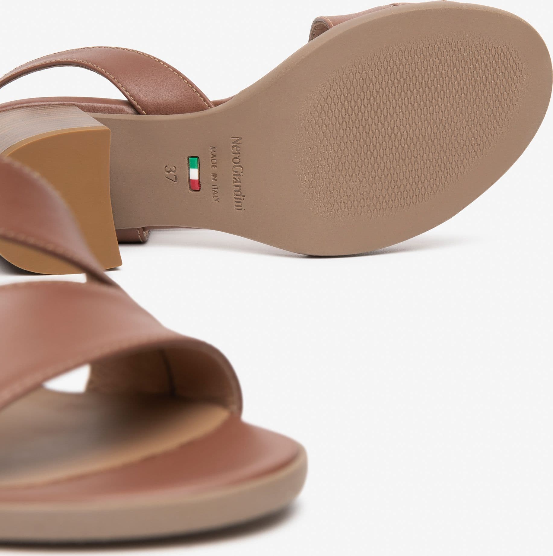 Nero Giardini sandali donna in pelle color cuoio E610440D400 - 4