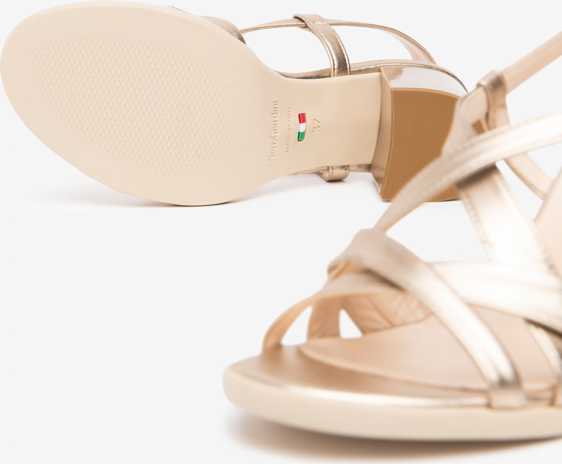Nero Giardini sandali donna in pelle laminato sandalo E615753D434 - 4
