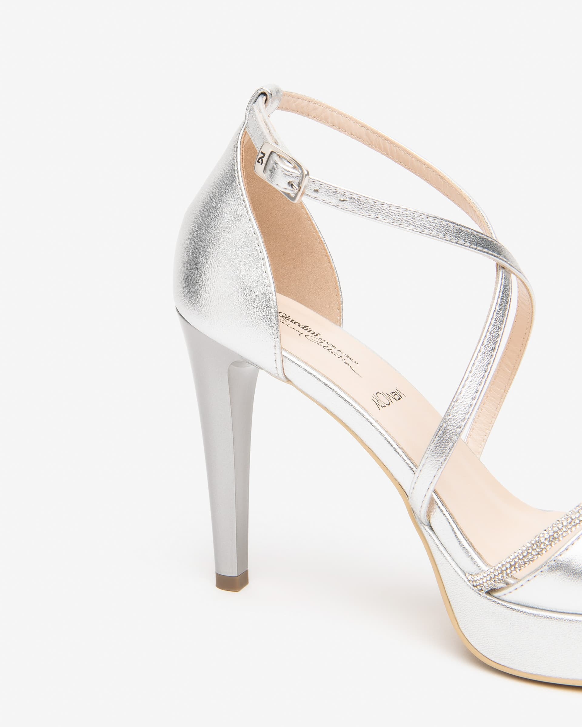 Nero Giardini sandali donna in pelle col. argento E615601DE700 - 3