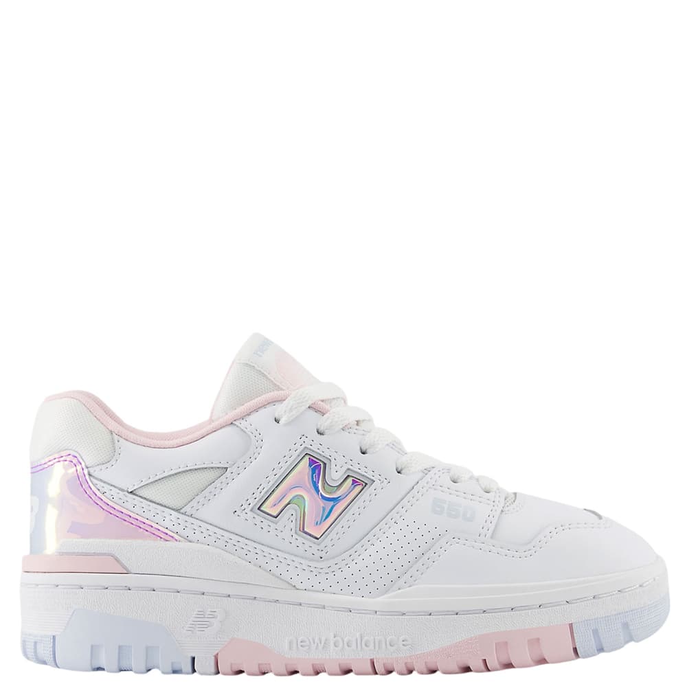 NEW BALANCE Sneakers Donna art. GSB550HW in pelle White Pink Irid - 7