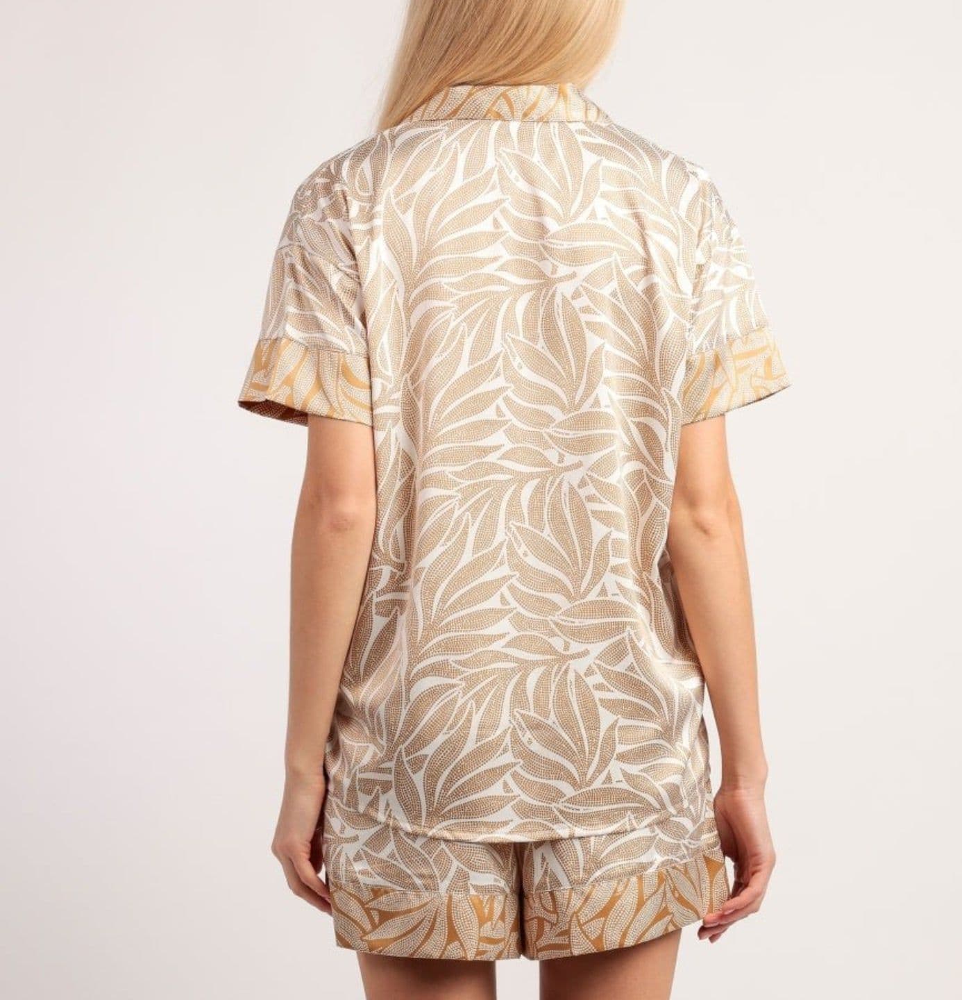 Pigiama Donna Admas Luxury 64101 Luxe Leaves Primavera/Estate in Raso con Pantaloncino in Autocategorizzazione The King Luxury - San Marcellino, commercioVirtuoso.it