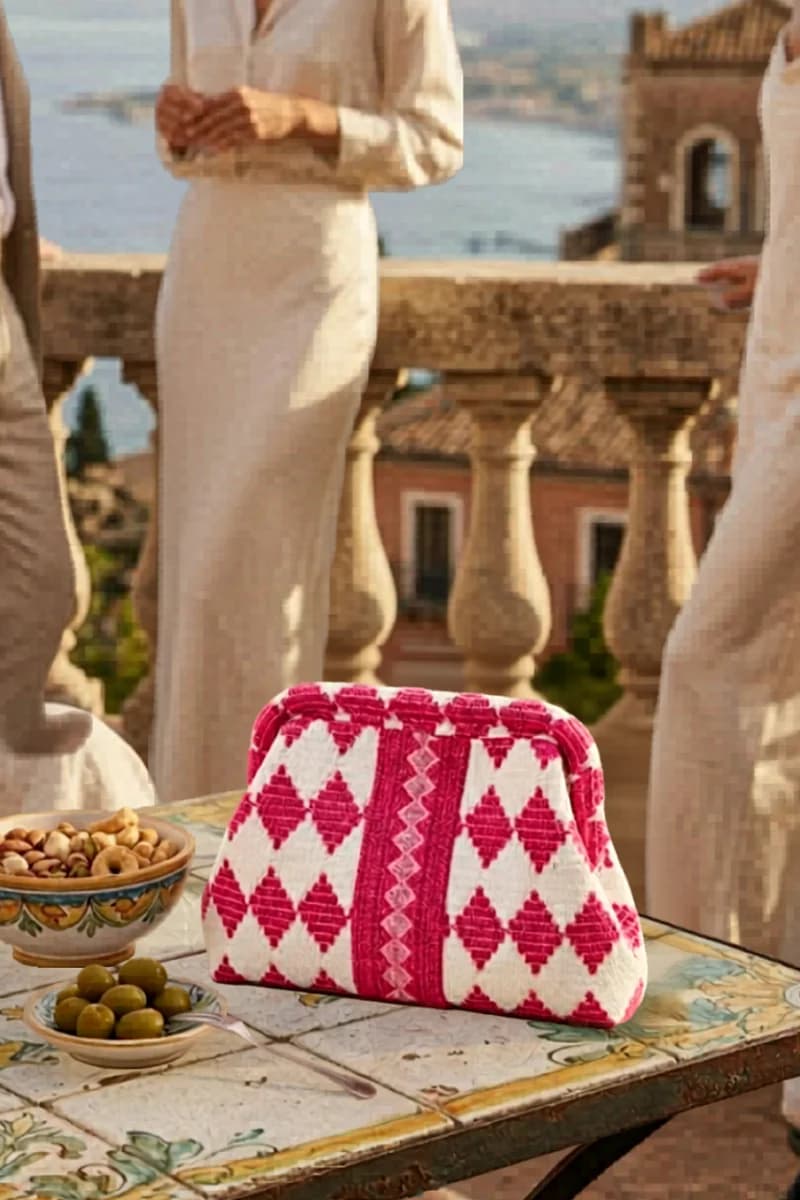 Pochette fantasia lurex con chiusura a scatto | PHO Firenze - 4