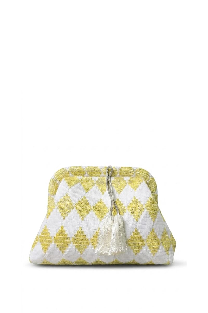 Pochette fantasia con filo strass e nappine | PHO Firenze - 9