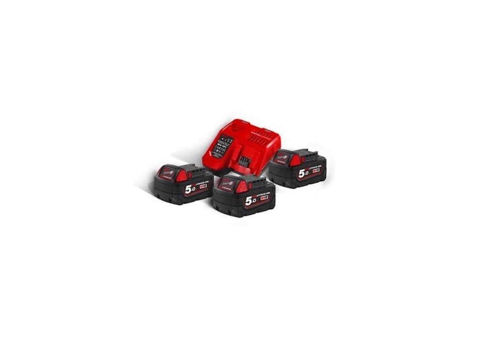 KIT 18V 3 BATT.5AH- TASS.+SMERI.+AVV.+IMPUL BLPP4-503 'MILWAUKEE' - 5
