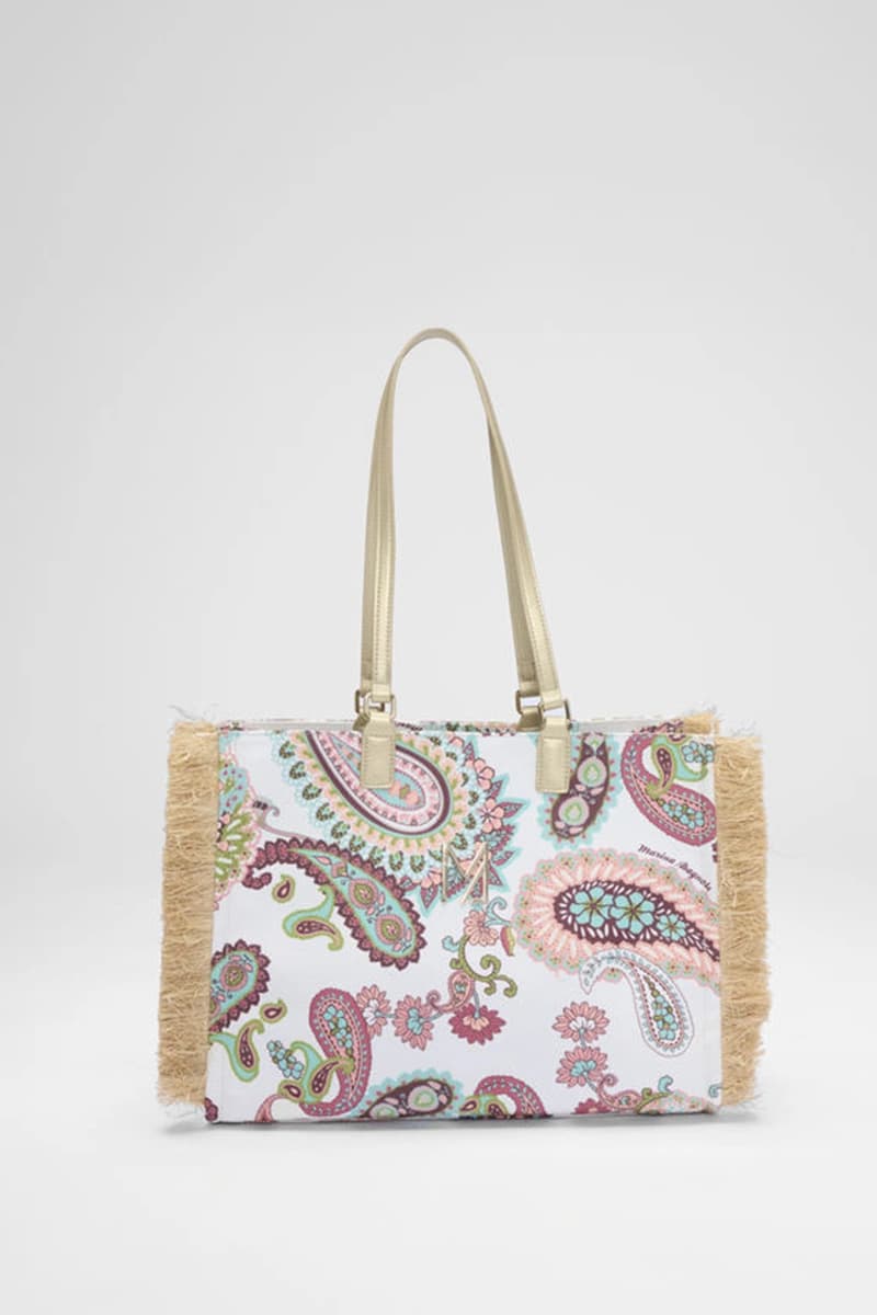 Borsa mare in tessuto fantasia paisley | MARINA ABAGNALE - 3