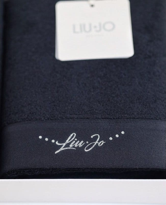 Asciugamani Happy ! Liu Jo Coppia in Spugna (Viso + Ospite) – NERO