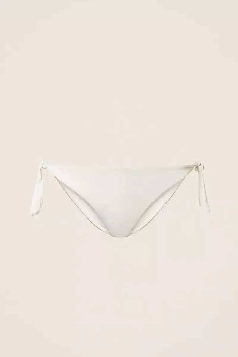 Bikini triangolo con ricamo paillettes e slip annodato | TWINSET - 4