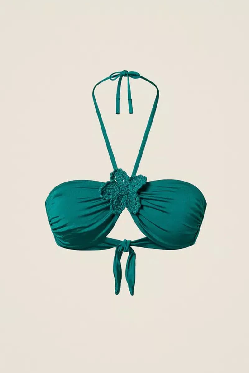Bikini fascia con spilla crochet e slip annodato | TWINSET - 4