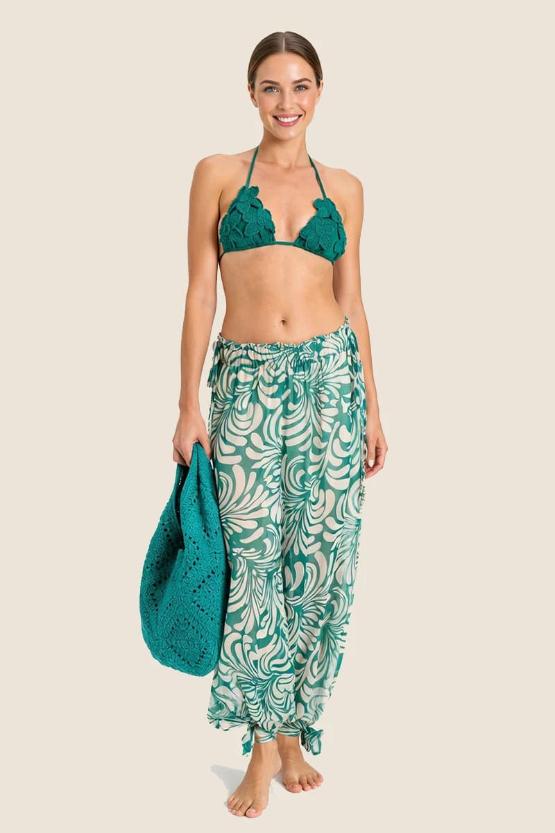 Bikini triangolo crochet e slip annodato | TWINSET - 3
